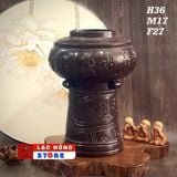  Bình trống đồng khắc nổi LHCEVN-9023 