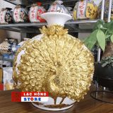  Bình hút lộc gốm sứ Bát Tràng Công đào dát vàng LHCEVN-9007 