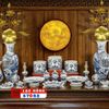  Bộ Đồ Thờ Gốm Sứ Men Lam Bát Tràng Cao Cấp LHCEVN-9029 