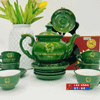  [Ấm chén in logo] Bộ ấm trà Bát Tràng dáng Đài Cát in Quốc huy Việt Nam LHCEVN-0484 