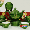  [Ấm chén in logo] Bộ ấm trà Bát Tràng dáng Đèn thần 1 in Quốc huy Việt Nam LHCEVN-0482 