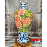  Mai bình tài lộc vẽ sen cá 3D LHCEVN-0457 