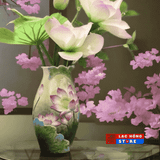 Bình hoa Gốm Họa tiết hoa sen khắc nổi LHCEVN-0468 
