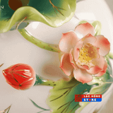  Bình hoa Gốm khắc nổi Cá vàng và hoa LHCEVN-0470 