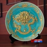  Đĩa Gốm chạm khắc sơn mài cao cấp LHCEVN-0475 