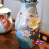  Bình hoa Gốm Họa tiết hoa sen khắc nổi LHCEVN-0468 
