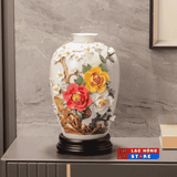  Bình hoa Gốm họa tiết cảnh Hoa khắc nổi LHCEVN-0467 