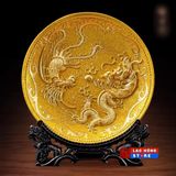  Đĩa gốm vàng cao cấp LHCEVN-0445 