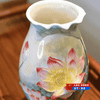  Bình hoa Gốm Họa tiết hoa sen khắc nổi LHCEVN-0468 