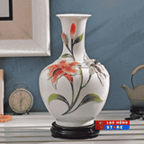  Bình hoa gốm khắc nổi hoa ly LHCEVN-0469 