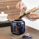  Lon trà kín hoa văn cá cao cấp LHCEVN-0451 