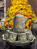  Bộ ấm đào hạc 8 cốc LHCEVN-0018 