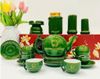  [Ấm chén in logo] Bộ ấm trà Bát Tràng dáng Bưởi cành in Quốc huy Việt Nam LHCEVN-0480 