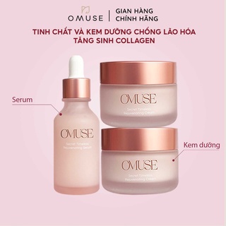 Bộ đôi chống lão hóa chuyên sâu dành cho da khô Cream 50ml & Serum 30ml OMUSE Secret Timeless