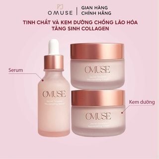 Bộ đôi chống lão hóa chuyên sâu dành cho da khô Cream 50ml & Serum 30ml OMUSE Secret Timeless