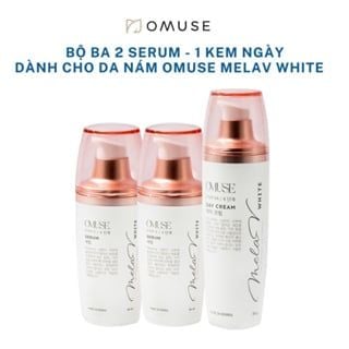 Combo 3 sản phẩm dưỡng da mờ nám và tàn nhang cơ bản OMUSE MelaV White