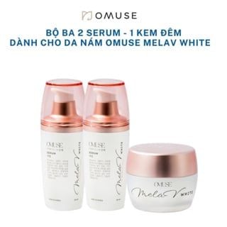 Combo 3 sản phẩm dưỡng da mờ nám và tàn nhang cơ bản OMUSE MelaV White