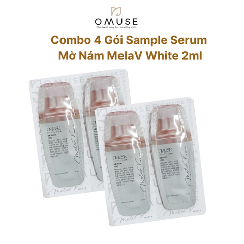 [4 Gói sample 2ml] Tinh chất mờ nám và tàn nhang chuyên sâu OMUSE MelaV White Serum