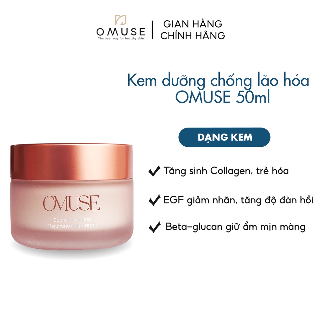 Kem dưỡng da chống lão hóa và cấp ẩm, tăng sinh collagen, trẻ hóa làn da OMUSE Secret Timeless Rejuvanting Cream 50g