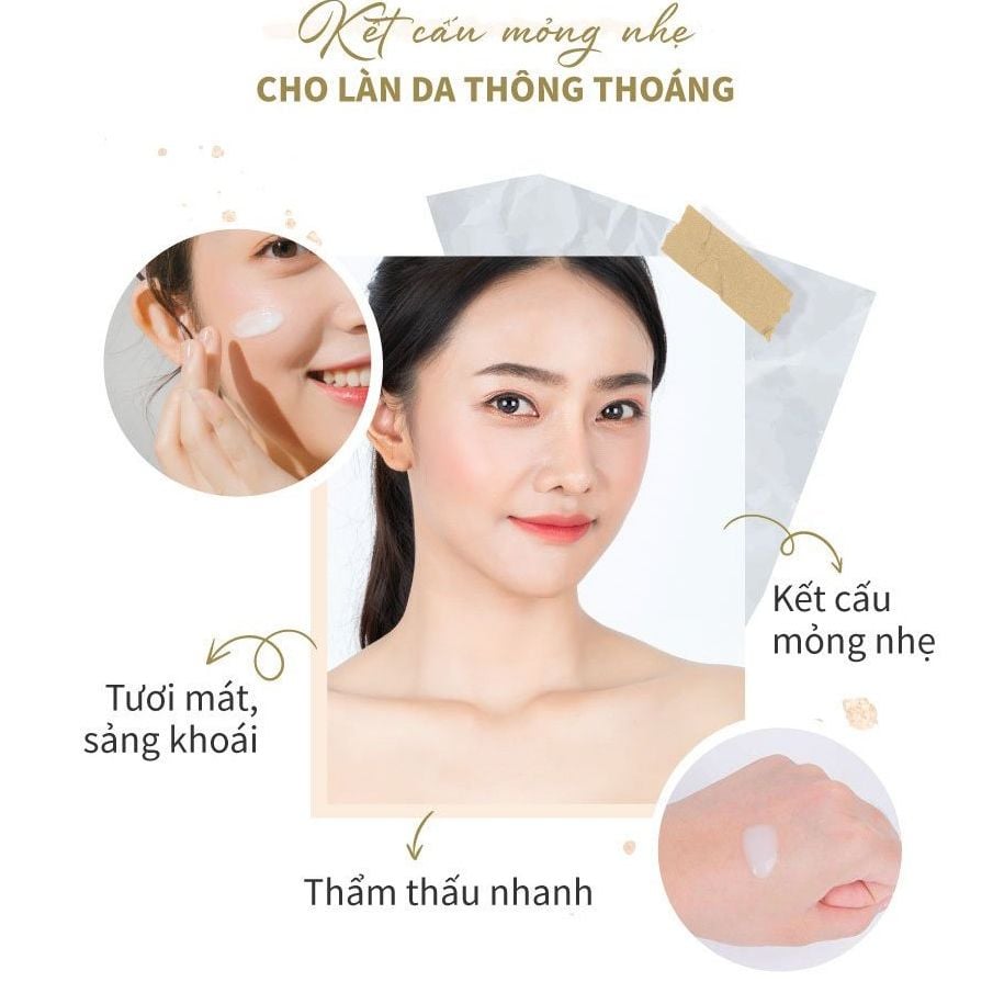 Kem dưỡng trắng da mặt dưỡng ẩm sâu và hỗ trợ giảm thâm mụn OMUSE Oh So Glowy Brightening Cream 50g