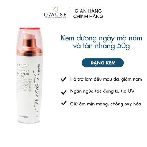 Kem dưỡng ẩm mờ nám và tàn nhang dưỡng trắng da ban ngày và đêm OMUSE MelaV Cream 50g