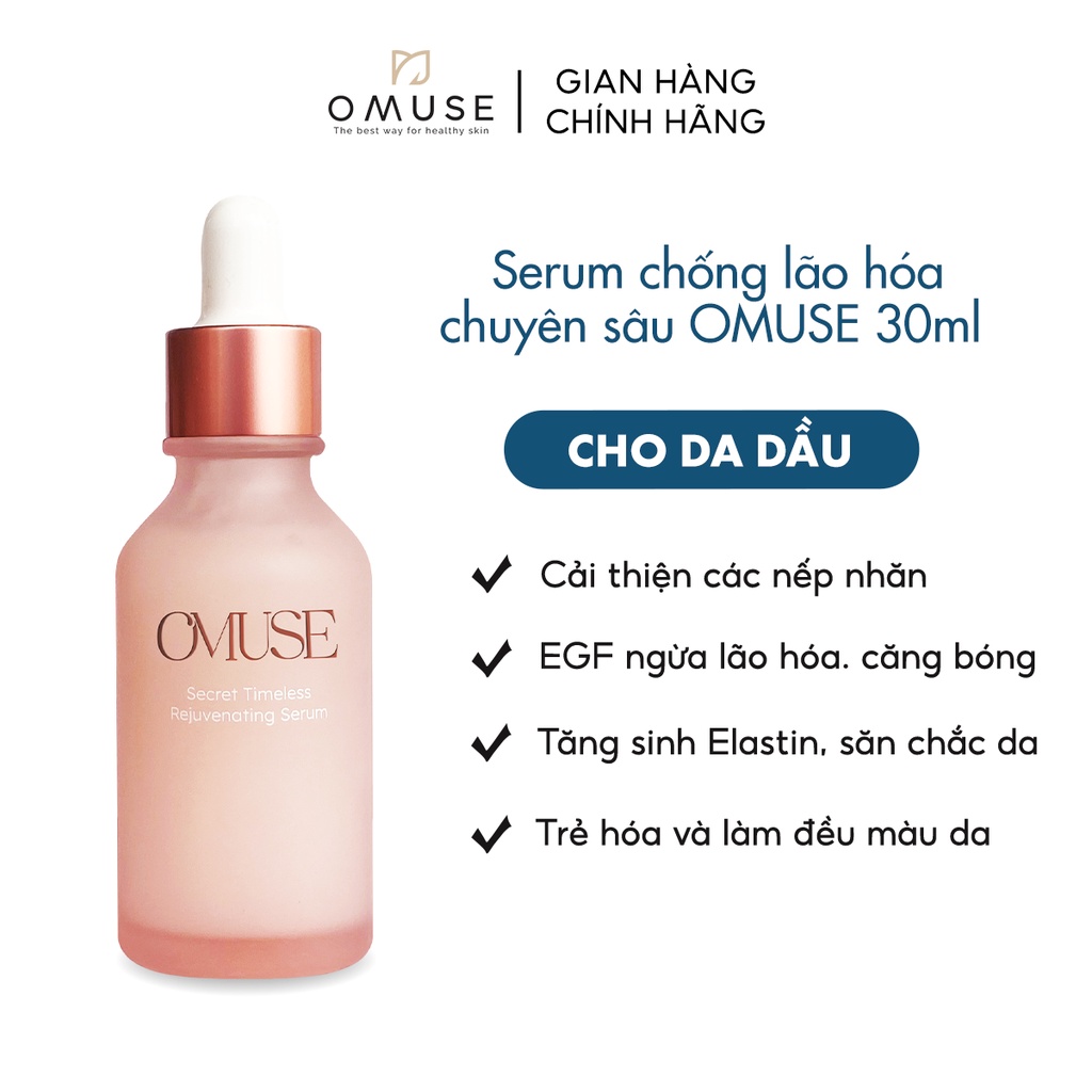 Tinh chất chống lão hóa và cấp ẩm tăng sinh collagen cho da OMUSE Secret Timeless Rejuvenating Serum 30ml