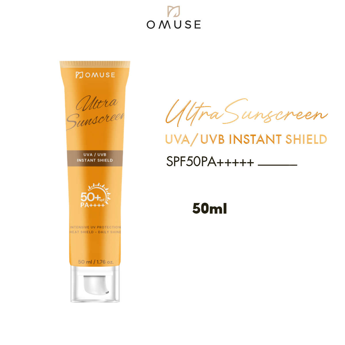 Quà tặng Kem chống nắng da mặt nhẹ dịu dưỡng sáng da dành cho da khô OMUSE Ultra Sunscreen SPF 50 PA 50ml