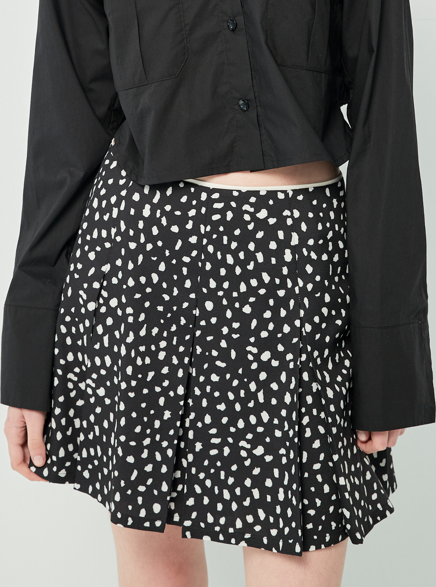 Chân Váy Dài Voan Xếp Ly