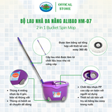  Bộ Lau Nhà Đa Năng Xoay Tay 360 Độ Alibao Bucket Spin Mop HM 07 