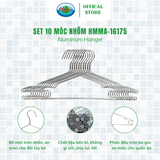 Set 3 vỉ (1 Vỉ x 10 chiếc ) Móc Nhôm Treo Quần Áo Ohiama Aluminum Hanger HMMA-16175 | Mắc Phơi Đồ Đa Năng 