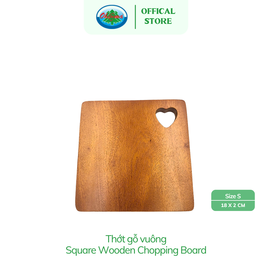  Thớt Gỗ Vuông Nhiều Size Ohiama Square Wooden Chopping Board | Đồ Dùng Nhà Bếp, Đồ Thủ Công VNXK 