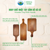  Khay Chữ Nhật Tay Cầm Gỗ Xà Cừ Ohi@ma Wooden Rectangle Tray With Handle 