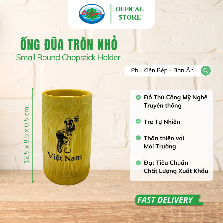 Ống Đũa Tre Nhỏ Ohiama Small Round Chopstick Holder | Dụng Cụ Nhà Bếp, Trang Trí, Đồ Thủ Công VNXK 