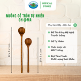  Muỗng Gỗ Tròn Tự Nhiên Ohi@ma Round Wooden Spoon 