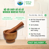 Bộ Cối Chày Gỗ Xà Cừ Tự Nhiên Ohi@ma Wooden Mortar Pestle