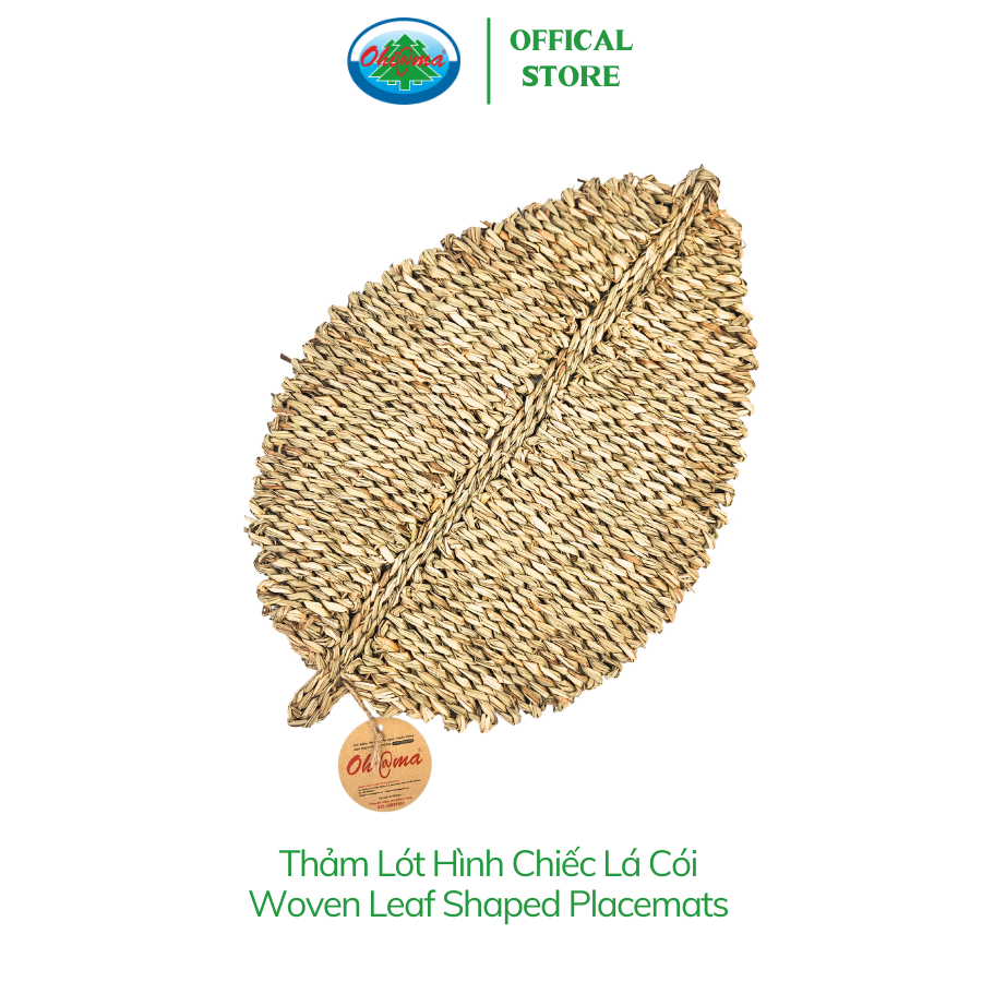  Thảm Lót Hình Chiếc Lá Cói Ohiama Woven Leaf Shaped Placemats 