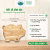 Thớt Gỗ Hình Heo Ohi@ma Pig-shaped Wooden Chopping Board