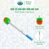  Cọ Bồn Cầu Chổi Chà Toilet Inox Đầu Tròn Ohiama Plastic Round Toilet Brush HM-1510, Bàn Chải Vệ Sinh 
