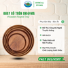 Khay Gỗ Tròn Ohiama Wooden Round Tray| Đồ Dùng Bàn Ăn, Nhà Bếp, Trang Trí, Đồ Thủ Công VNXK, Tết