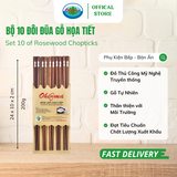 Bộ 10 Đôi Đũa Gỗ Cẩm Lai Có Họa Tiết Ohiama Wooden Chopsticks 