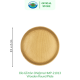  Dĩa Tròn Gỗ Beech Ohiama Round Beech Wood Plate  | Dụng Cụ Bếp Bàn Ăn, Trang Trí, Đồ Thủ Công VNXK 