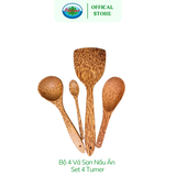  Combo 2 Vá, 1 Sạn,1 Muỗng Cà Phê Gỗ Dừa Ohiama | Bộ Dụng Cụ Nhà Bếp Nấu Ăn Đồ Thủ Công VNXK 
