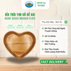 Dĩa Trái Tim Gỗ Dẻ Gai Ohi@ma Heart Beech Wooden Plate