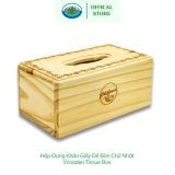  Hộp Đựng Khăn Giấy Ăn Để Bàn Chữ Nhật Gỗ Ohiama Wooden Tissue Box HM-990 - Đồ Dùng Bàn Ăn, Trang Trí 