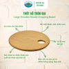  Thớt Tròn Gỗ Đại Ohi@ma Large Wooden Round Chopping Board 25 x 3cm 