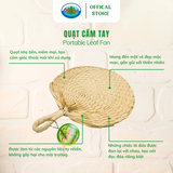  Quạt Cầm Tay Làm Từ Dừa Ohiama Portable Leaf Fan | Siêu Nhẹ, Siêu Tiện Lợi, Đồ Thủ Công VNXK 