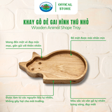  Khay Gỗ Dẻ Gai Hình Thú Nhỏ Ohi@ma Wooden Tray 
