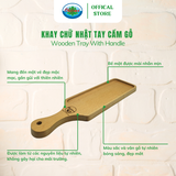  Khay Chữ Nhật Tay Cầm Ohiama Rectangle Tray With Handle 11X40 | Dụng Cụ Bếp Bàn Ăn, Trang Trí, Đồ Thủ Công VNXK 