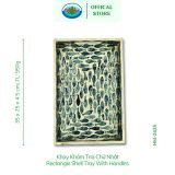  Khay Khảm Trai Chữ Nhật Ohiama Rectangle Shell Tray With Handless HM-2435, Đồ Trang Trí, Đựng Đồ 
