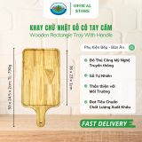  Khay Chữ Nhật Gỗ Có Tay Cầm Ohiama Wooden Rectangle Tray With Handle | Dĩa Đựng Pizza Trang Trí, Tết 